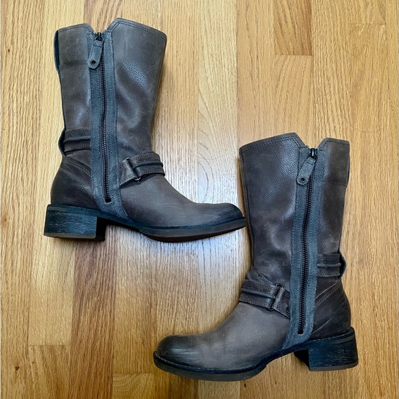 TIMBERLAND Grey Leather Women's Boots 7 - Picture 2 of 7